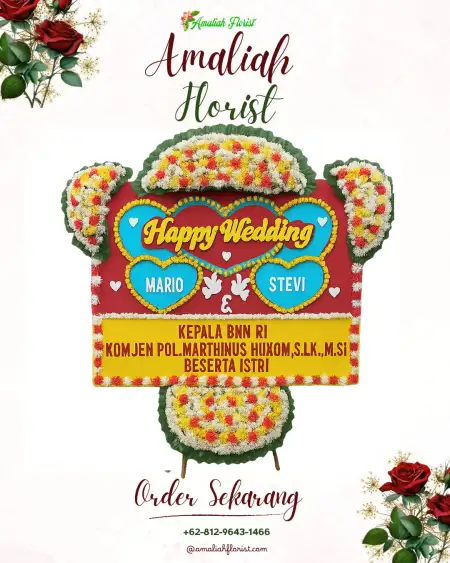 Papan Bunga Pernikahan Hotel Indonesia Kempinski